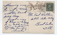 1919 Kewaunee WI columbia machine cancel on postcard [6980]