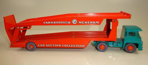 Matchbox Major Pack M8B Guy Warrior Car Transporter türkis & orange - Picture 4 of 7