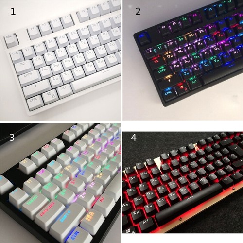 Full 104 Key Set Russian Korean Keycaps MX Caps for Mechanical Keyboard - Picture 7 of 12