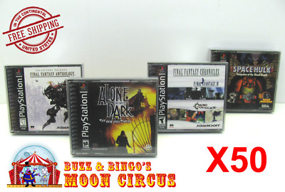 50x SONY PLAYSTATION ONE PS1 CIB DOUBLE CD - CLEAR PROTECTIVE BOX PROTECTOR CASE