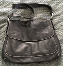 Talbots Black Leather Flap Purse Bag-mint