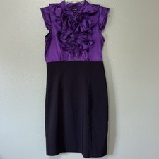 Snap black and purple pencil dress