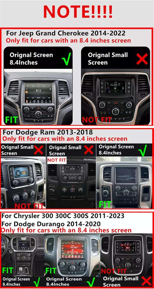 8.4''Car Stereo Radio Android Navigation For Dodge Challenger 15-23 Charger11-23 - Image 3 of 4