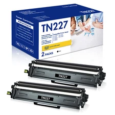 2PK Black Toner Cartridge Compatible with Brother TN227 HL-L3290CDW MFC-L3770CDW