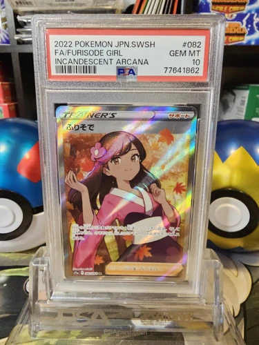 PSA 10 Gem Mint Furisode Girl 082/068 Incandescent Arcana FA 2022 Pokemon Card