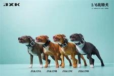 JXK 1/6 American Pit Bull Terrier Model Animal Figure Pet Dog Collector Gift
