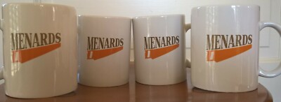 Menards Mugs--Matching Set of 4; New Old Stock; Collectible; Vintage Saw Design