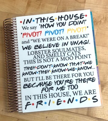Friends In This House *Pivot* Cover Set 4 use w/ Erin Condren Life Planner~