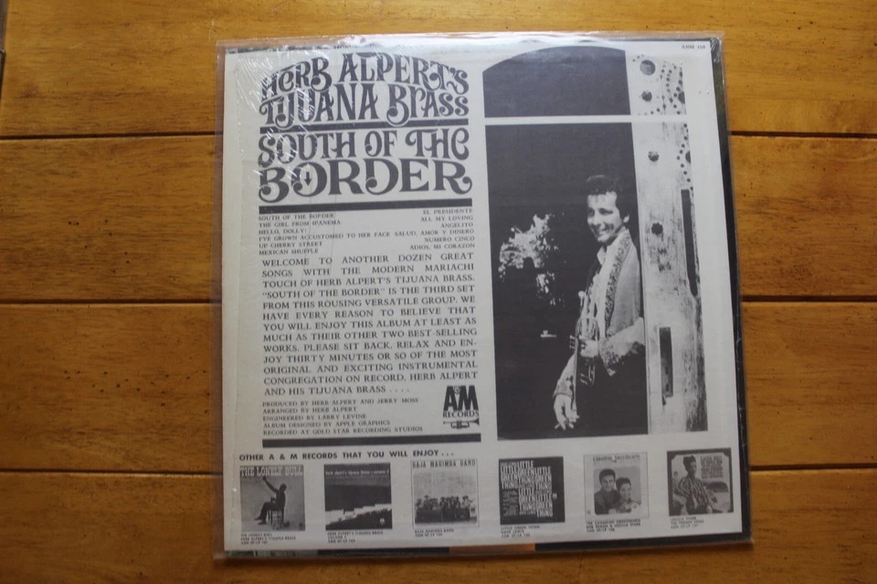 HERB ALPERT "SOUTH OF THE BORDER" LP 12" VINYL VG+ A&M STEREO JAZZ [65] - Image 2 of 4