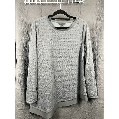 Simply Vera Vera Wang Long Sleeve Textured Tunic Assymetric Flowy