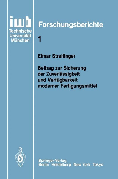 Elmar Streifinger | Beitrag Zur Sicherung Der ZuverläSsigkeit Und...-image