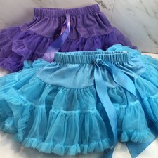 Lot Girls Petticoat Tulle Tutu Skirts Layered Ruffle Crinoline Dance Ballet 4-6