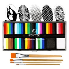 BOWITZKI Professional Face Painting Kit For Kids Adults 12x10 gm Face paint Set