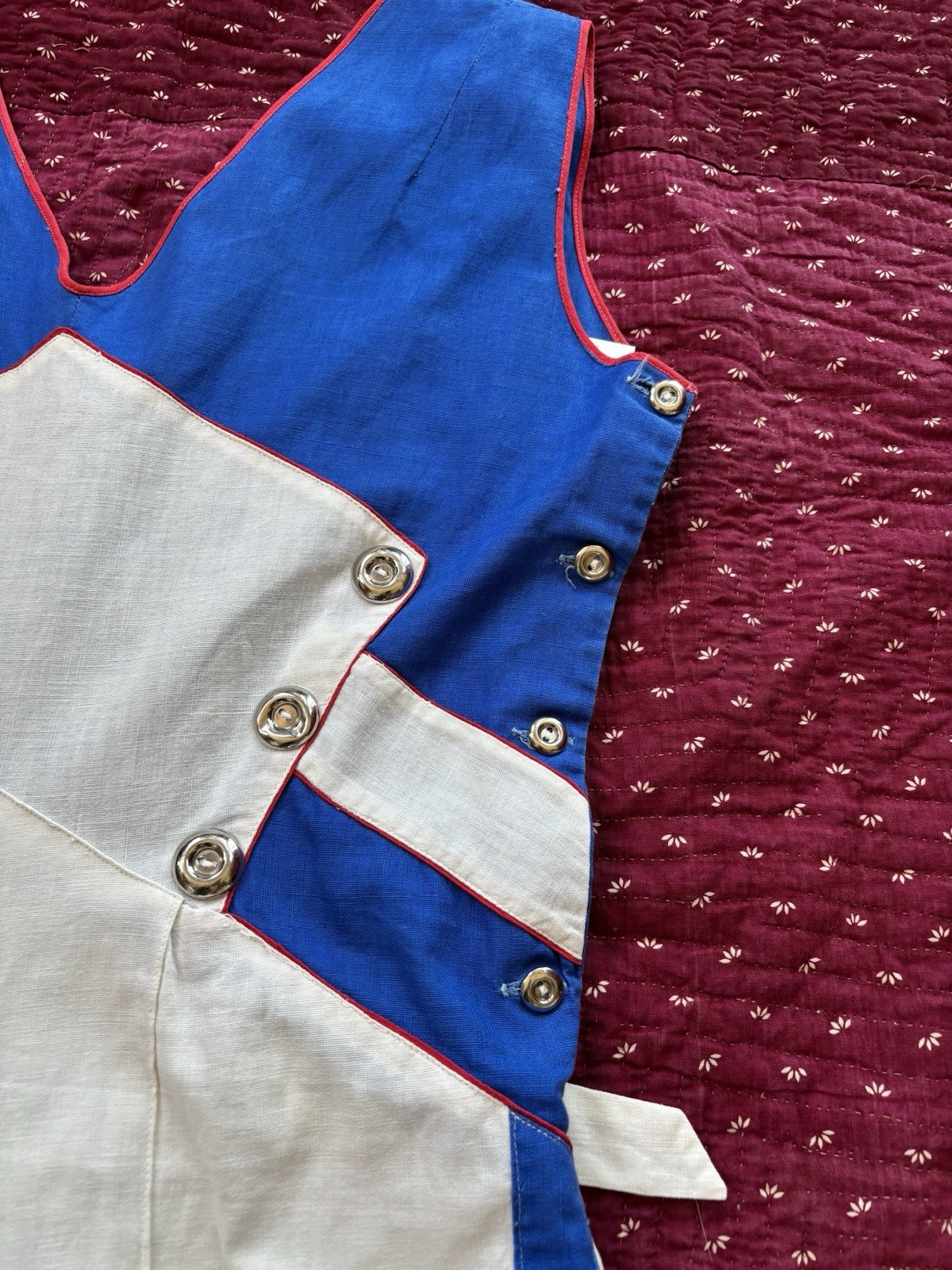 Vintage 1930s Overalls Beach Pajamas Jumpsuit  Tr… - image 18