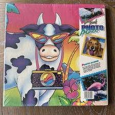 Lisa Frank VTG 1988 Photo Place Photo Album Cows In Paradise NOS 3-Ring SEALED