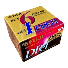 FUJI Audio Cassette Tapes Blank DR-I 60 Minute Normal Bias 7 Pack New And Sealed