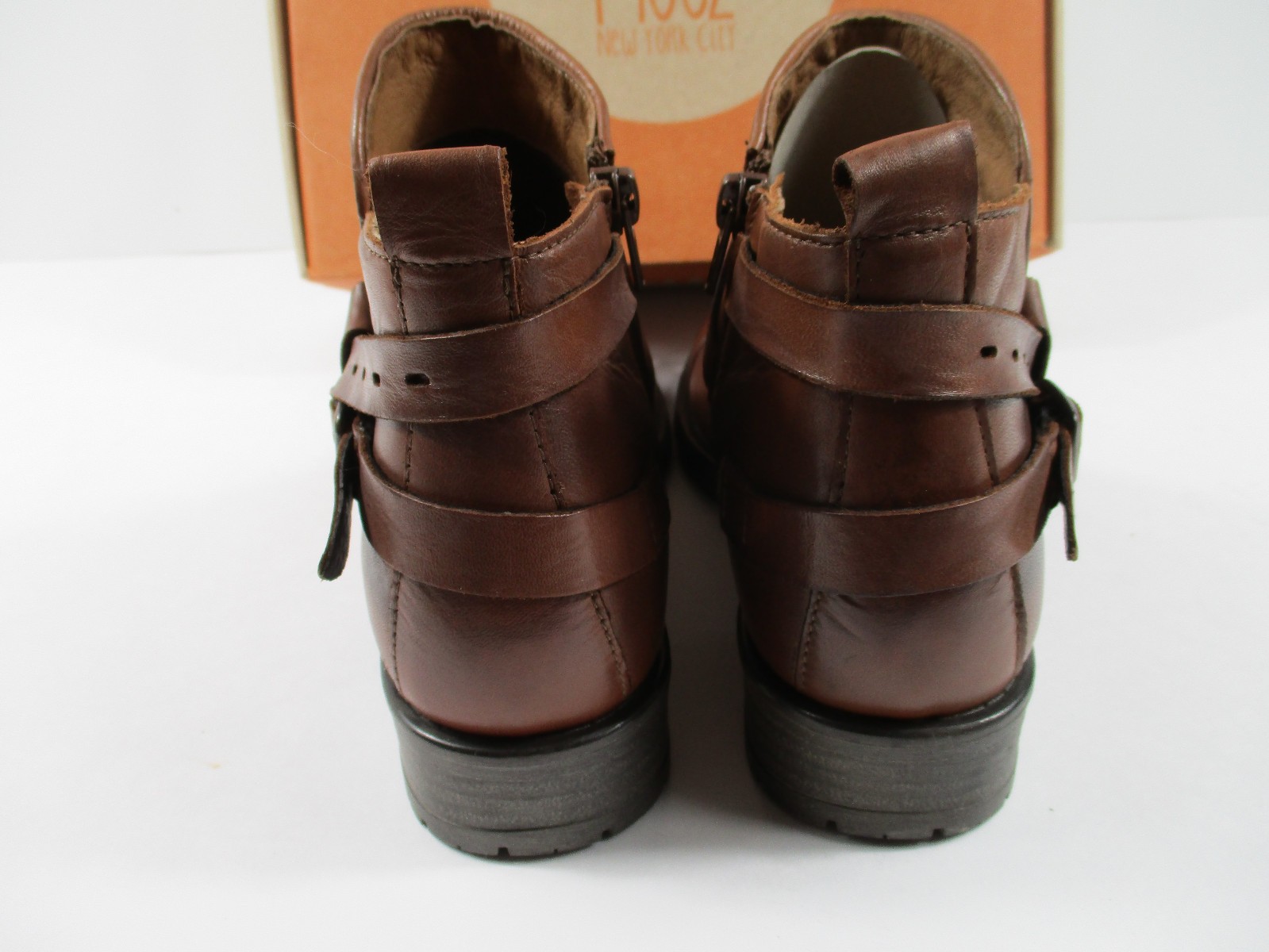 -NEW Miz Mooz Provo Women's Leather Boots Brandy Size 38 USA 7.5-8