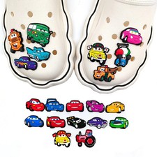 20Pcs Pixar Cars Lightning Mcqueen Shoe Charms for Croc DIY Shoe Decorations Acc