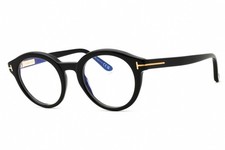 New Tom Ford FT TF6061-B 001 Round Shiny Black 50 mm Men's Eyeglasses Frame
