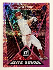 MIKE TROUT - 2020 PANINI DONRUSS - #E-5 - ELITE SERIES - PINK FIREWORKS PARALLEL