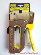 Manual Heavy Duty Acme 25AC Staple Gun Broadband Wire Cable Coax Cat5 + RG6 1/4"