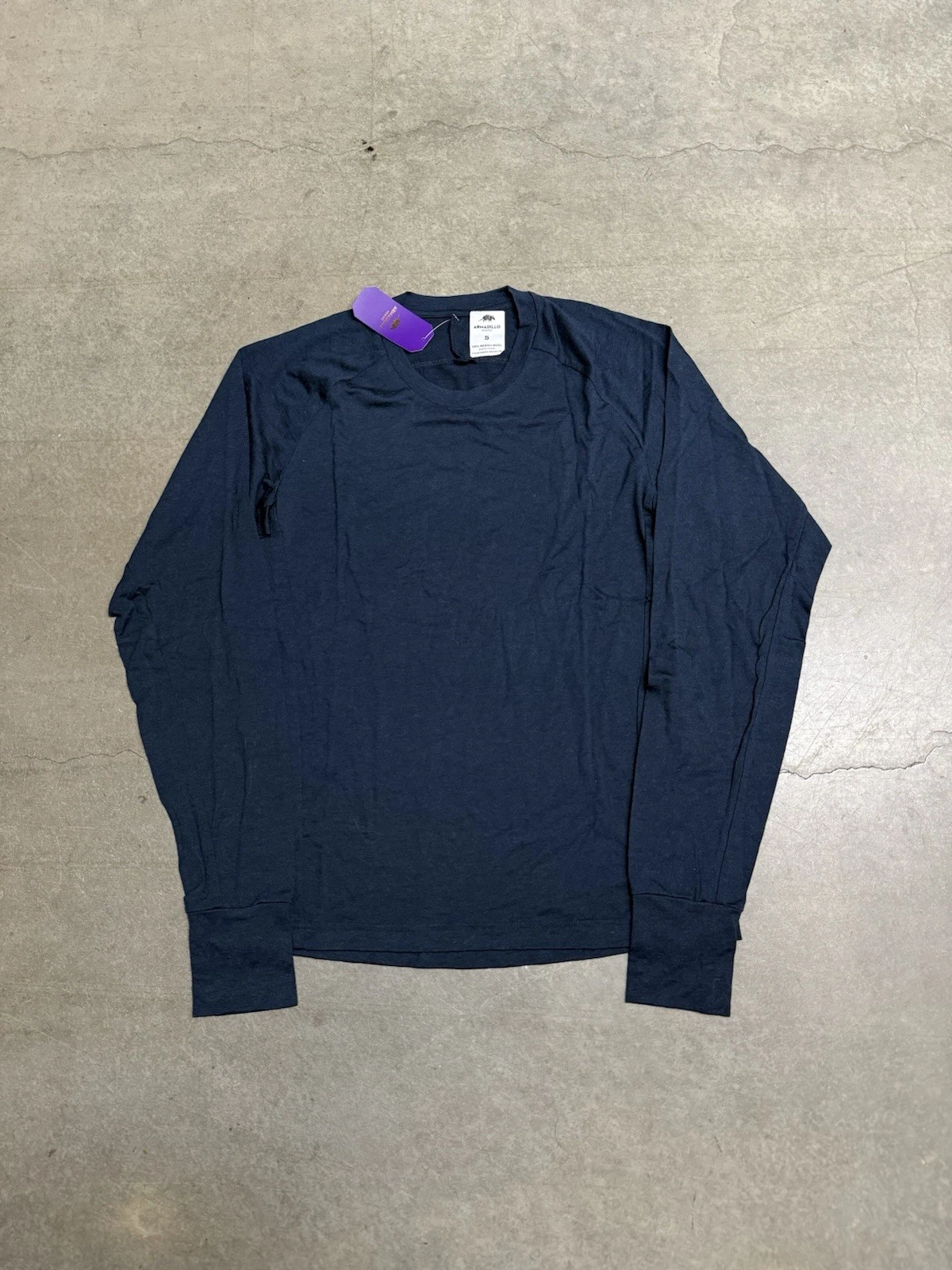Armadillo Merino Panther Baselayer Long Sleeve Wool Shirt Men’s S New W Tag Navy
