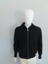 PRADA Black Full Zip Hooded Technical Cashmere Men's Sweater /Sweatshirt Size 48