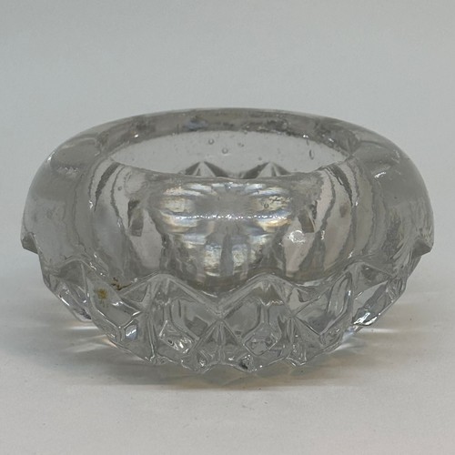 Round Pressed Glass SALT CELLAR - Picture 3 of 4