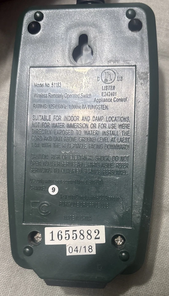 Interruptor inalámbrico de funcionamiento remoto Westinghouse 51183 Foto 3 de 3