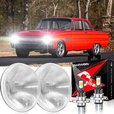 Fit Ford Falcon 1960 1961 1962 1963-1970 Pair 7 Round Led Headlights Hilo Beam Fit Ford Falcon 1960 1961 1962 1963-1970 Pair 7 Round Led Headlights Hilo Beam