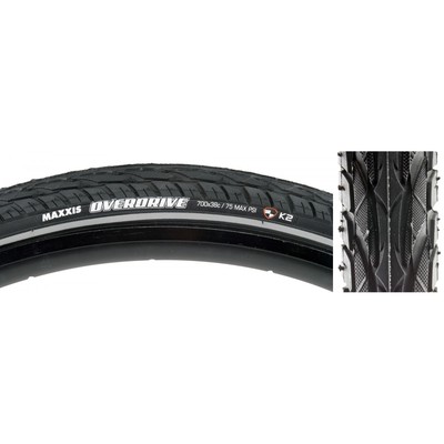 Maxxis Overdrive Tire - 700 x 38, Clincher, Wire, Black, Single, K2