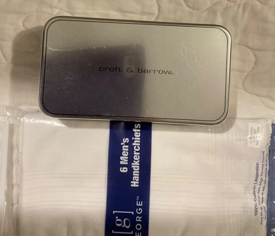 LOTE de 10 pañuelos para hombre, marca Croft and Barrow y marca George Foto 2 de 4