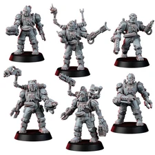 Mechanic Adept Battle Servant Squad T1 28mm Sci Fi Mini Wargames Exclusive