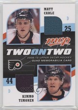 2009-10 MVP Two on Quad Memorabilia Wade Redden Kimmo Timonen Marc Staal 3xv