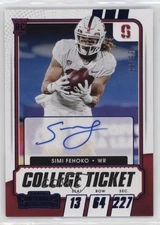 2021 Contenders Draft Picks Game Ticket Blue /99 Simi Fehoko #253 Rookie Auto RC