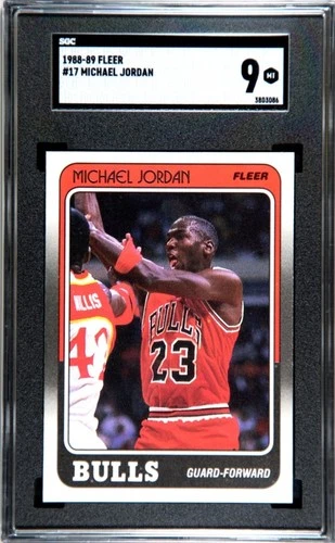1988-89 Fleer Basketball #17 Michael Jordan Chicago Bulls HOF SGC 9 *JAYSACE*