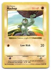 Machop MP 52/102 Shadowless Base Set Pokemon TCG Regular