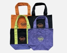 NEW TRADER JOE'S HALLOWEEN MINI CANVAS TOTE BAG - SET Of 4 -  READY TO SHIP!