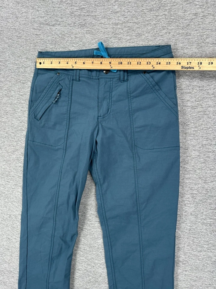 Calça Title Nine feminina tamanho 4 azul grande B cordão ripstop caminhada ao ar livre - Imagem 3 de 4