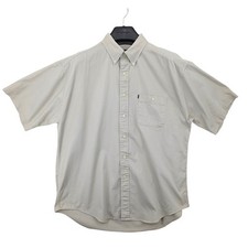 Vintage Alexander Julian Colours Shirt Mens XL Khaki Short Sleeve Button Down