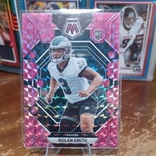 Panini 2023 Mosaic Camo Pink Prizm Nolan Smith #353 Rookie Eagles