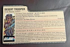 GI JOE: DESERT TROOPER  (FILE CARD) (DUSTY)