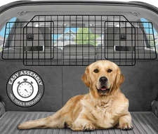Dog Car Barrier for Suv'S, Cars, Vehicles, & Trucks, Adjustable Large Pet Divide