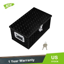 20 Inch Durable Aluminum Diamond Plate Tool Underbody Box With T-Handle Latch
