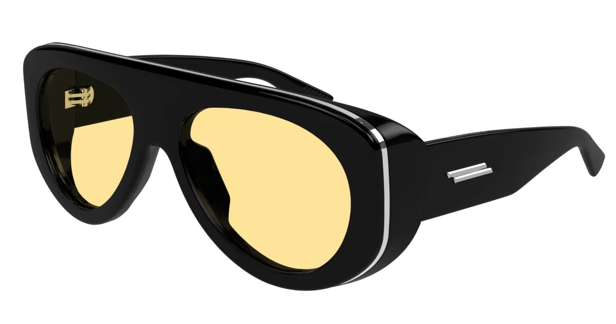 New Authentic Bottega Veneta BV1209S 002 Black Oversized Square Sunglasses Bottega Veneta // Black BV1030S Angular Square Sunglasses  main image 3