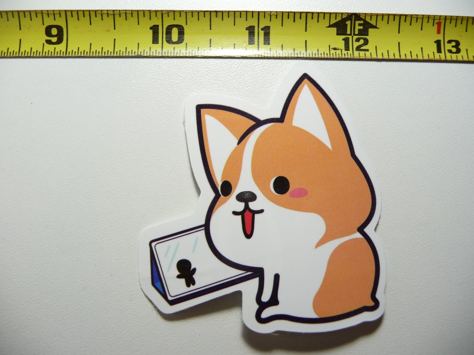 Cute Corgi Dog Cell Phone & Laptop Decal Sticker Fun Pet Design