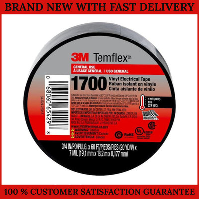 Temflex 3/4 in x 60 ft 1700 Electrical Tape Black (Pack of 5)