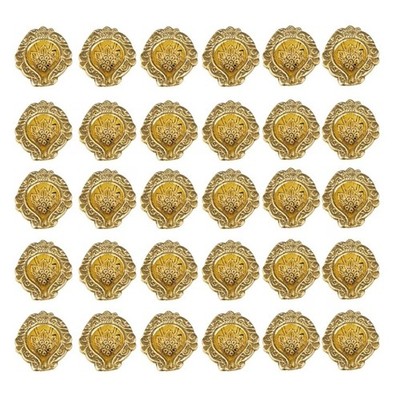 30er Set Gold Metall Diya Öllampen Gravur Diwali Puja Dekoration