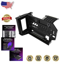 Elite Vertical GPU Card Holder V3 Black, PCIe 4.0 Riser, Toolless ATX/mATX Mount