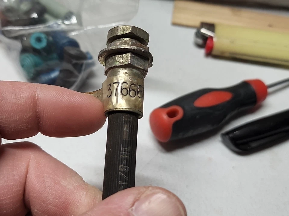 1975 Plymouth Valiant Duster Dodge Dart 3766611 Mopar NOS Front Drum Brake Hose - Image 4 of 4